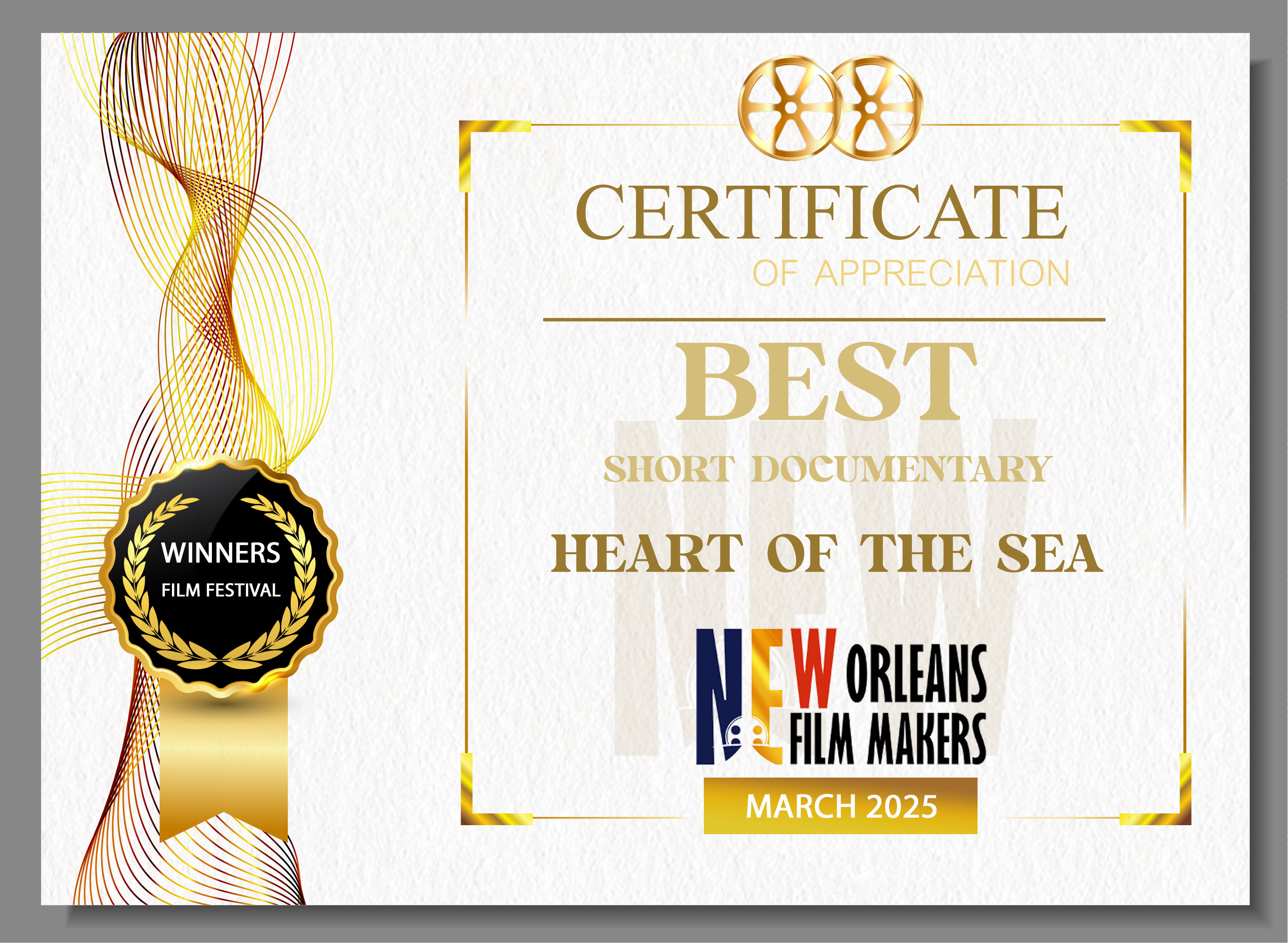 New Orleans Film Makers — Best Short Documentary, March 2025